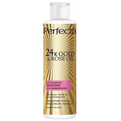24K Gold &amp; Rose Oil luksusowe mleczko do demakijażu 200ml