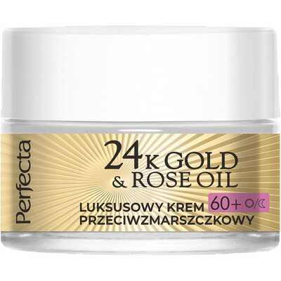 24K Gold &amp; Rose Oil luksusowy krem przeciwzmarszczkowy na dzień i na noc 60+ 50ml